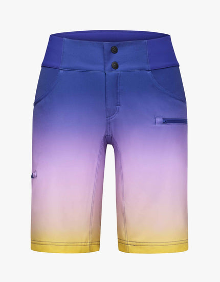SHREDLY Women's All Time 11" - Zipper Snap Mid - Rise Short : Midnight Citron Ombre