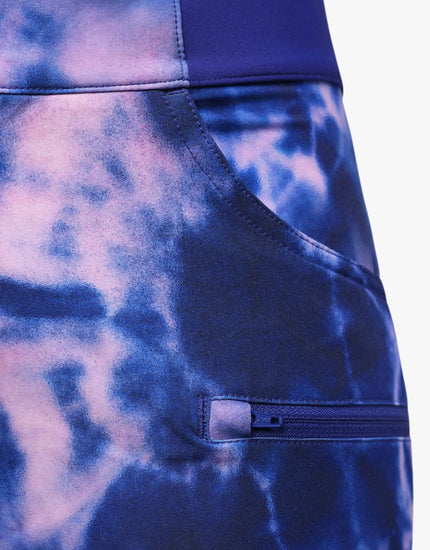SHREDLY Women's All Time 14" - Zipper Snap Mid - Rise Short : Midnight Tie Dye