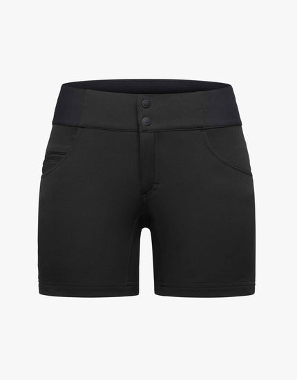 SHREDLY Women's All Time 5" - Zipper Snap Mid - Rise Short : Noir
