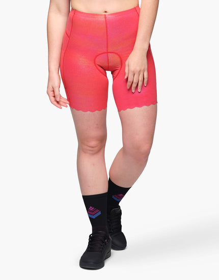 SHREDLY Women's Biker Cham 2.0 : Nebula Pink Shimmer