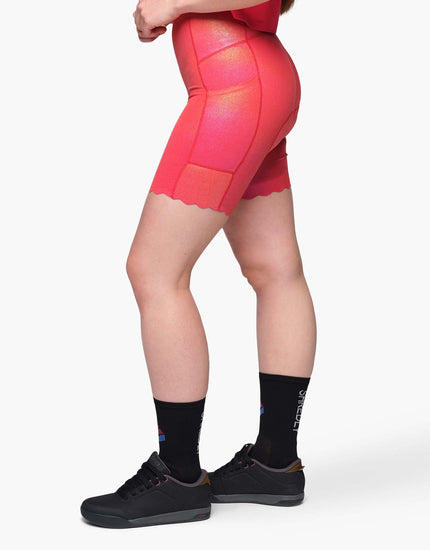 SHREDLY Women's Biker Cham 2.0 : Nebula Pink Shimmer