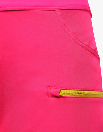 SHREDLY Women's Limitless 14" - Stretch Waistband High - Rise Short : Nebula Pink