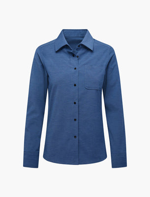 SHREDLY Women's Long Sleeve Explorer Shirt : Midnight Denim