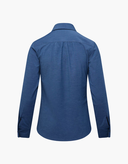 SHREDLY Women's Long Sleeve Explorer Shirt : Midnight Denim