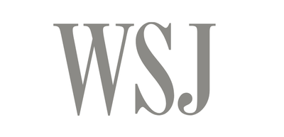 Gray 'WSJ' logo on a white background