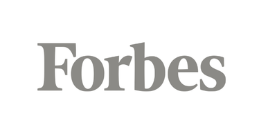 Forbes logo in gray on a white background