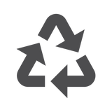 93% of our products are made with recycled materials Icon