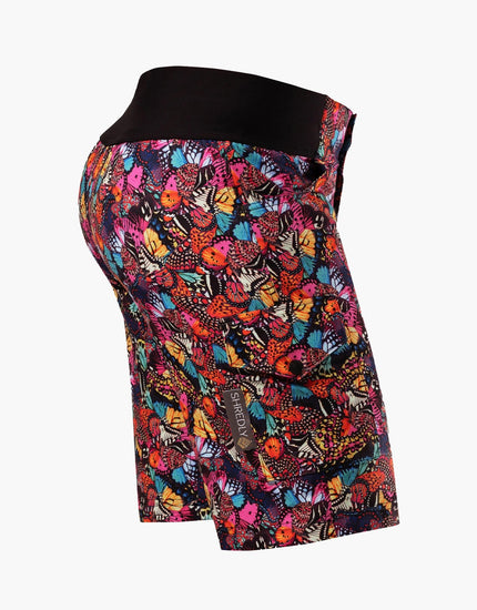 SHREDLY Women's All Time 11" - Zipper Snap Mid - Rise Short : Flutter