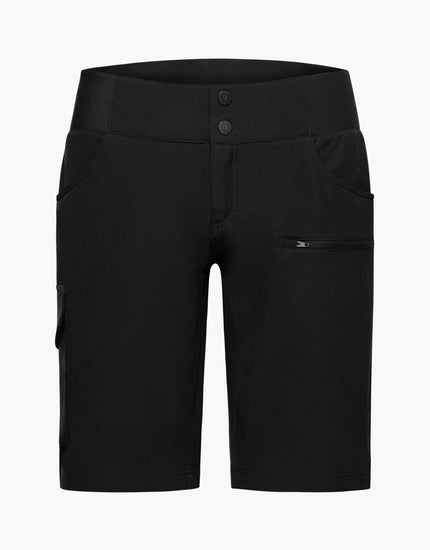 SHREDLY Women's All Time 11" - Zipper Snap Mid - Rise Short : Noir