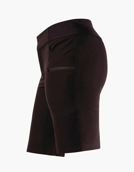 SHREDLY Women's All Time 11" - Zipper Snap Mid - Rise Short : Noir