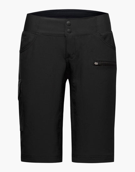 SHREDLY Women's All Time 14" - Zipper Snap Mid - Rise Short : Noir