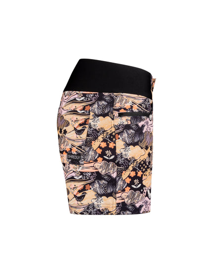 SHREDLY Women's All Time 5" - Zipper Snap Mid - Rise Short : Abby