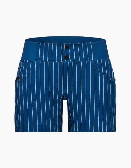 SHREDLY Women's All Time 5" - Zipper Snap Mid - Rise Short : Blooming Stripes