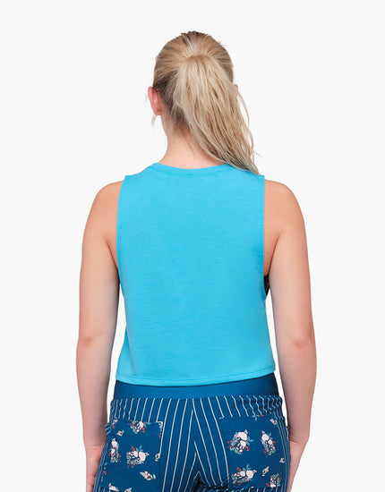 SHREDLY Women's Cropped Tank : Electric Blue