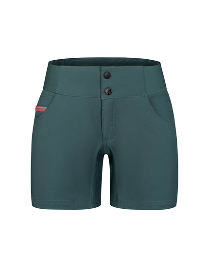 SHREDLY Women's All Time 5" - Zipper Snap Mid - Rise Short : Deep Sea Green