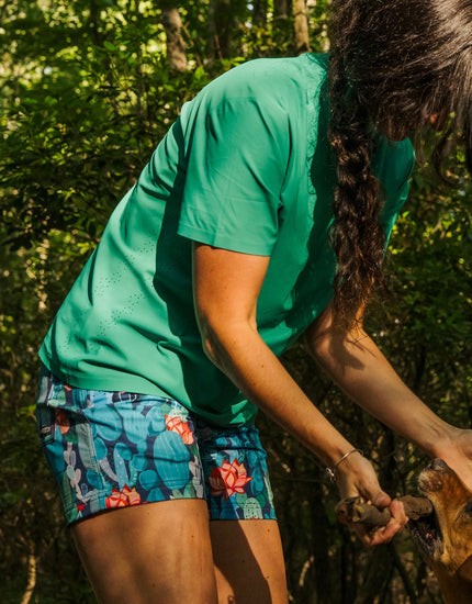 SHREDLY Women's All Time 5" - Zipper Snap Mid - Rise Short : Succi II