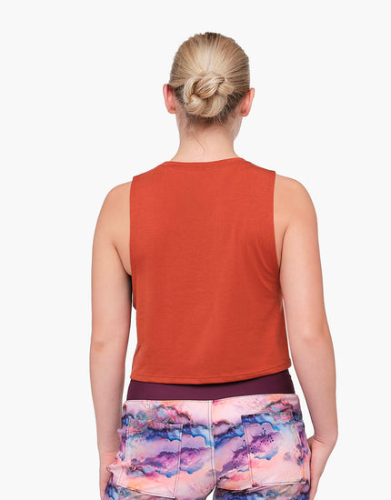 SHREDLY Women's Cropped Tank : Terracotta