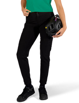 SHREDLY Women's Vented - All Time - Zipper Snap Mid - Rise Pant : Noir