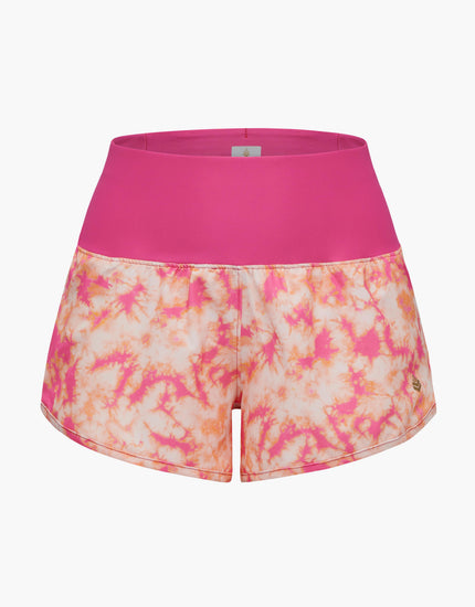 SHREDLY Women's Athletic Short : Sunset Tie Dye