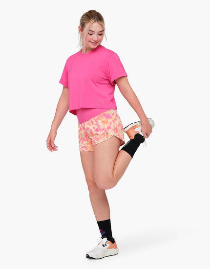 SHREDLY Women's Athletic Short : Sunset Tie Dye