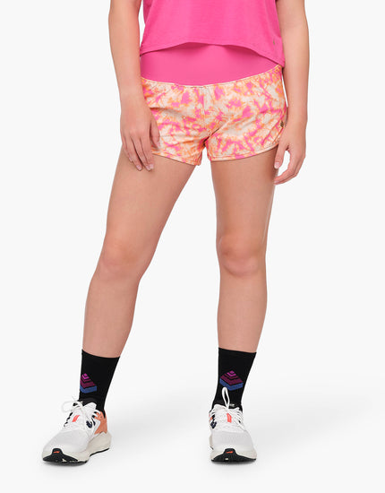 SHREDLY Women's Athletic Short : Sunset Tie Dye