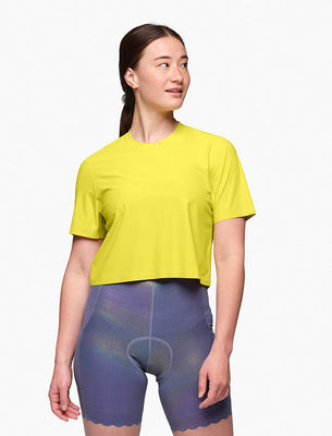 SHREDLY Women's Beyond Tech Boxy Tee : Citron