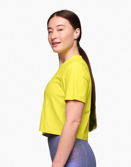 SHREDLY Women's Beyond Tech Boxy Tee : Citron