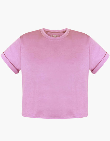 SHREDLY Women's Cropped Tee : Wisteria