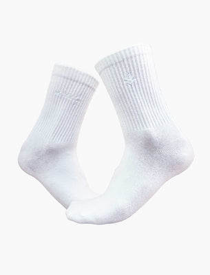 SHREDLY Women's Dad Socks : White