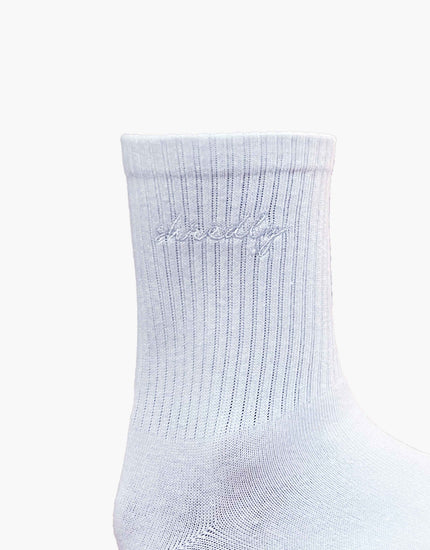 SHREDLY Women's Dad Socks : White