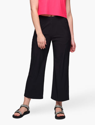 SHREDLY Women's Explorer Wide Legged Cropped Pant : Noir