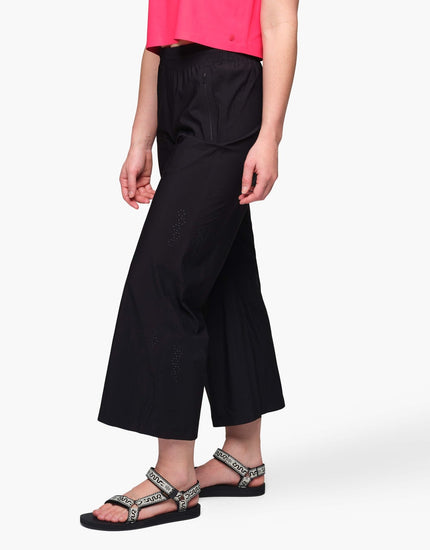 SHREDLY Women's Explorer Wide Legged Cropped Pant : Noir