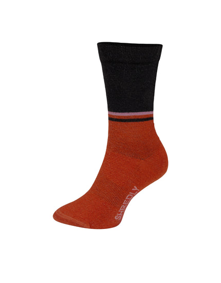 SHREDLY Women's Explorer Crew Sock 5" : Noir Coco
