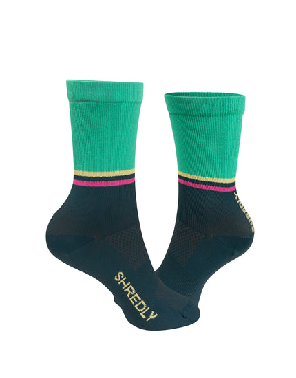 SHREDLY Women's Explorer Crew Sock 5" : Deep Sea Jungle
