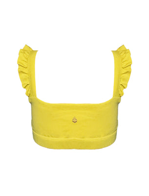 SHREDLY Women's Just Ruffle It Bra : Citron