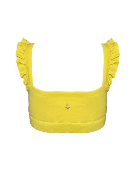 SHREDLY Women's Just Ruffle It Bra : Citron