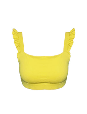 SHREDLY Women's Just Ruffle It Bra : Citron