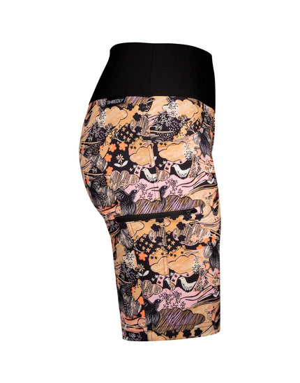 SHREDLY Women's Limitless 11" - Stretch Waistband High - Rise Short : Abby