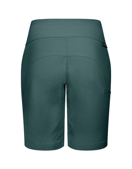 SHREDLY Women's Limitless 11" - Stretch Waistband High - Rise Short : Deep Sea Green