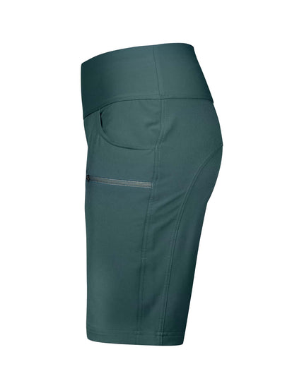 SHREDLY Women's Limitless 11" - Stretch Waistband High - Rise Short : Deep Sea Green