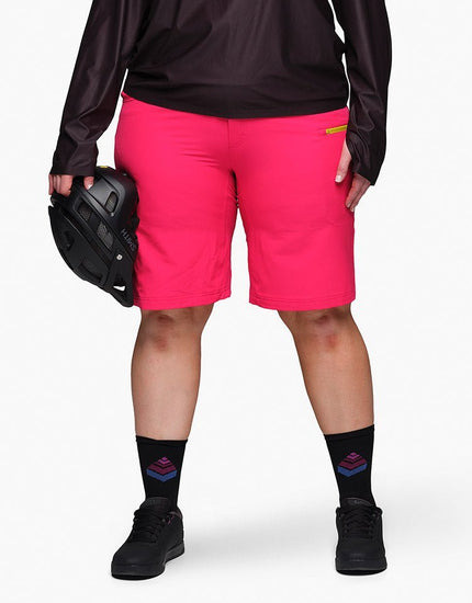 SHREDLY Women's Limitless 11" - Stretch Waistband High - Rise Short : Nebula Pink
