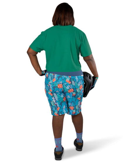 SHREDLY Women's Limitless 11" - Stretch Waistband High - Rise Short : Succi II