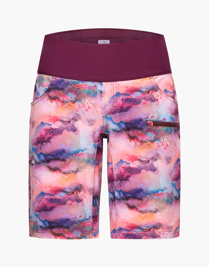 SHREDLY Women's Limitless 11" - Stretch Waistband High - Rise Short : Watercolor