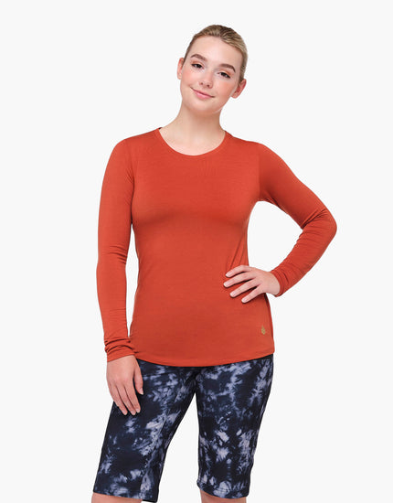 SHREDLY Women's Long Sleeve : Terracotta