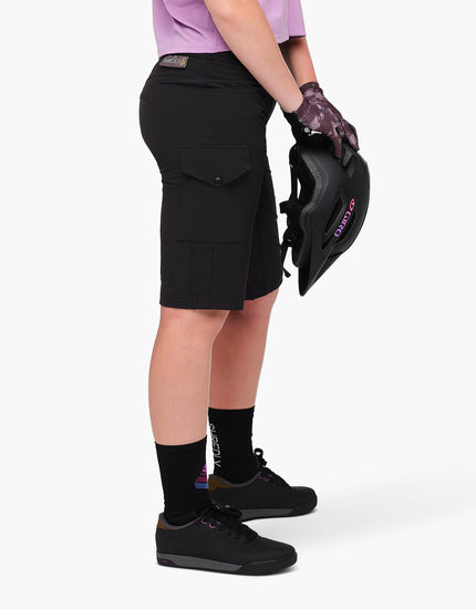 SHREDLY Women's Limitless 14" - Stretch Waistband High - Rise Short : Noir