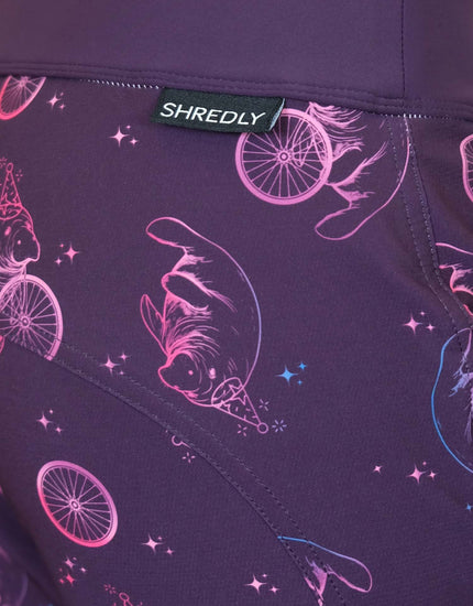 SHREDLY Women's SHREDLY x Marley Blonsky : Limitless 7" - Stretch Waistband High - Rise Short : MF Manatee