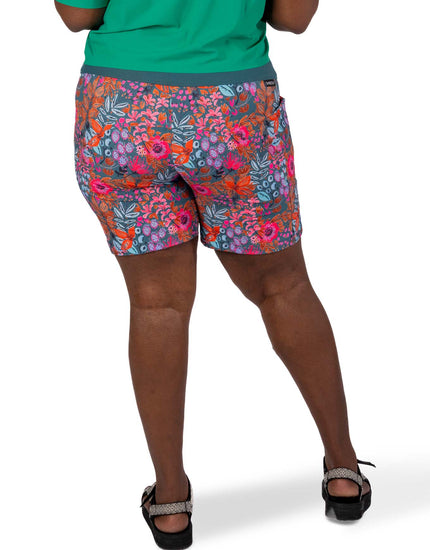 SHREDLY Women's Limitless 7" - Stretch Waistband High - Rise Short : Mimi II