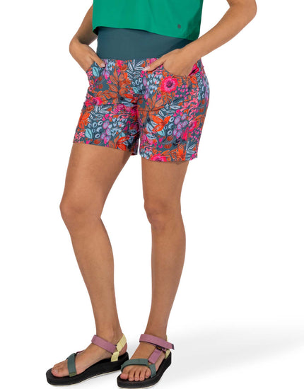 SHREDLY Women's Limitless 7" - Stretch Waistband High - Rise Short : Mimi II