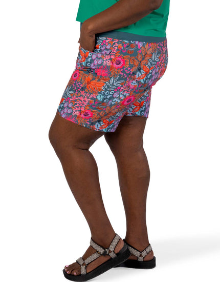 SHREDLY Women's Limitless 7" - Stretch Waistband High - Rise Short : Mimi II