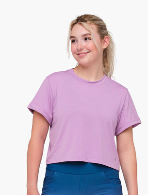 SHREDLY Women's Cropped Tee : Wisteria